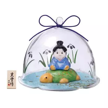 May Made in Aya Taro Urashima Iris [Yakushi Kiln] Doll, Japan, Boys Festival, Mini, Compact, Palm-sized, Ceramic, Painting, (with Dome)