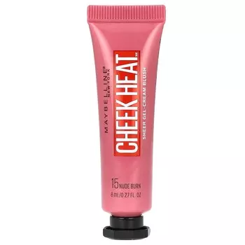 Maybelline, Cheek Heat, прозрачные румяна с гелем-кремом, 15 нюдовых пучков, 0,27 жидких унций (8 мл)