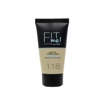 Maybelline Fit Me Matte + Poreless Foundation 118 телесный 30 мл