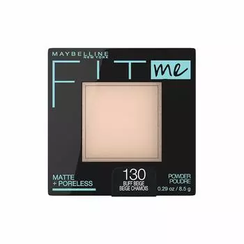 MAYBELLINE Fit Me Powder M Foundation 130 Natural Brightness (Pink) 8.5g