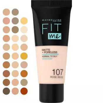 Maybelline FitMe Matte Foundation 107 Rose Beige 30ml