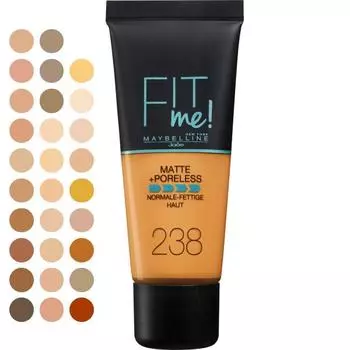 Maybelline Matte & Poreless Foundation 238 Rich Tan 30ml