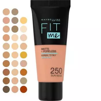 Maybelline Matte & Poreless Foundation 250 Sun Beige 30ml
