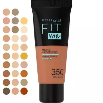 Maybelline Matte & Poreless Foundation 350 Caramel 30ml