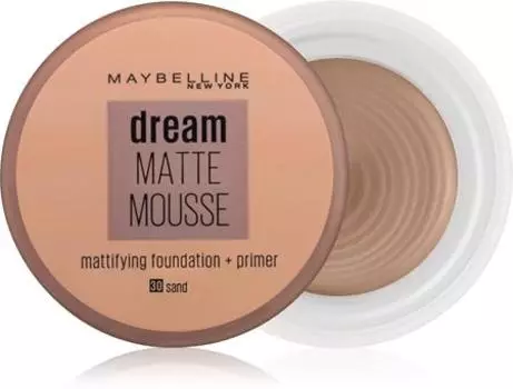 MAYBELLINE NEW YORK Dream Matte Mousse Mattifying Foundation TU прозрачный