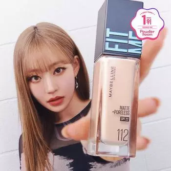 Maybelline New York Fit Me Matte Foundation 6 цветов, корейская косметика, KPOP 112 Natural Ivory Single Item