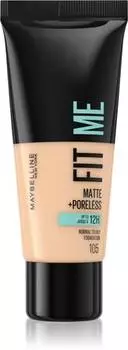 MAYBELLINE NEW YORK Fit Me! Matte+Poreless fond de teint matifiant pour peaux normales grasses TU прозрачный