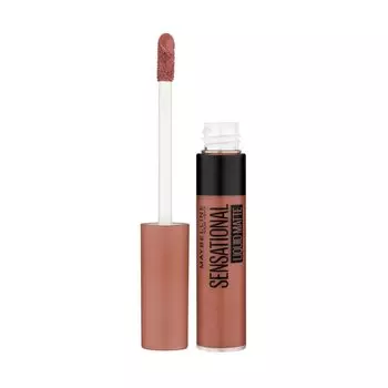 Maybelline New York Sensational Liquid Matte Lipstick 7ml Bare It All NU01 Lightweight Non Drying Long Lasting Non Sticky Full Coverage Lip Color