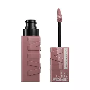 Maybelline Жидкая помада Superstay Vinyl Ink Awestruck, Высокий блеск, Стойкость 16 часов, Не размазывается, Не отпечатывается, Веганский цвет для губ