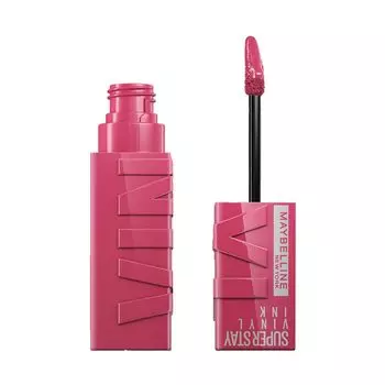 Maybelline Жидкая помада Superstay Vinyl Ink Coy с высоким блеском, стойкая, 16 часов носки, не смазывается, не отпечатывается, веганская, цвет для губ, глянцевый финиш, 4,2 мл