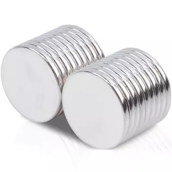 MAYDIYCI 18 шт. сильных 20x2 мм магнитов суперсильных неодимовых круглой формы с клеем для многоцелевых офисных неодимовых магнитов магниты, двухсторонние
