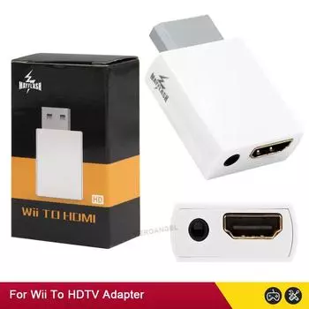 Mayflash для Wii в HDMI-совместимый конвертер 1080p 720p разъем выходного видео с 3,5 мм аудиоразъемом для ПК ТВ монитора дисплея