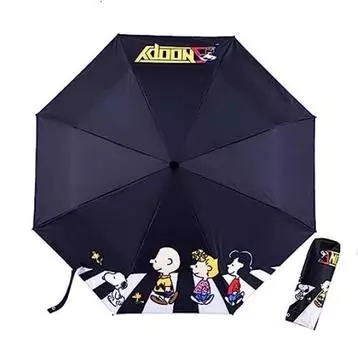 MayHom Snoopy складной Snoopy UV Super Water One 8 для солнечного и дождливого автоматического УФ-чехла для хранения милый персонаж зонт, зонт, Вудсток, чёрный