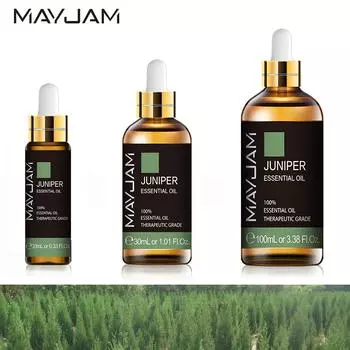 MAYJAM 10 мл/30 мл/100 мл чистый растительный экстракт можжевельника, эфирные масла для увлажнителя, ароматерапия, спа-массаж, уход за волосами Juniper-10ml+dropper