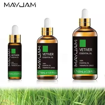 MAYJAM 10 мл/30 мл/100 мл эфирное масло ветивера 100% натуральное растительное лечение ароматерапия диффузор увлажнитель массаж здоровый уход