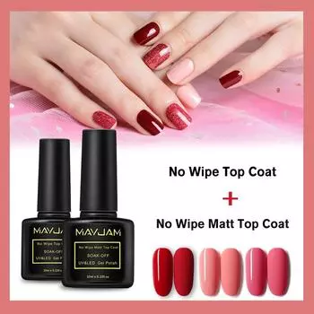 MAYJAM 10 мл Функциональный гель-базовое покрытие Верхнее покрытие Укрепляющий гель Матовый верхний слой Женская мода Украшения для ногтей УФ-гель-лак для ногтей