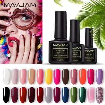 MAYJAM 10 мл Гель-лак для ногтей 108 цветов Блеск для ногтей 2022 Женская мода УФ-светодиодный гель-лак для ногтей Soak Off Гель-лак для ногтей