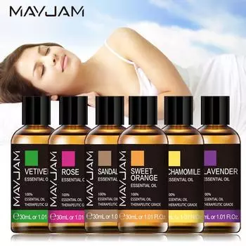 MAYJAM 30 мл эфирное масло лаванды, розы, ромашки, цветов, терапевтического класса, помогает облегчить спящее тело, сандаловое дерево, сладкий апельсин, фруктовые духи «сделай сам», Sweet Orange