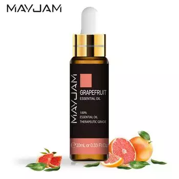 MAYJAM 3/6 шт. 10 мл чистое эфирное масло грейпфрута для похудения, чистая кожа лица, уход за телом, усиление памяти, диффузор свежести воздуха, фруктовые духи, арома-масло Grapefruit -3Pcs