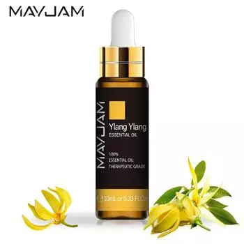 MAYJAM 3/6 шт. 10 мл чистое эфирное масло иланг-иланга диффузор свежести воздуха снимает тревогу афродизиак понижает кровяное давление цветочное ароматное масло Ylang Ylang 3PCS