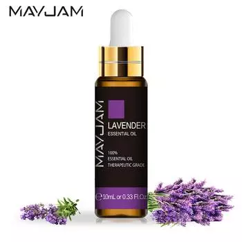 MAYJAM 3/6 шт., 10 мл, чистое эфирное масло лаванды, натуральная растительная терапия, ароматерапевтический диффузор, увлажнитель, массаж, снятие стресса, здоровый уход Lavender 3PCS