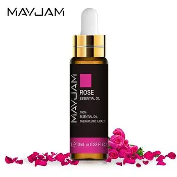 MAYJAM 3/6 шт. 10 мл чистое эфирное масло розы Ароматерапия Красота Уход за кожей Помощь во сне Здоровый успокаивающий воздух Диффузор для свежести Цветочное арома-масло 3PCS