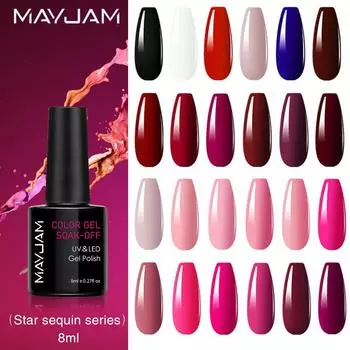 MAYJAM 8 мл гель-лак для ногтей, новинка 2022, чистый цветной гель-лак для дизайна ногтей, сделай сам, долговечный гель для ногтей, женский сексуальный гель для ногтей, украшение для дизайна ногтей