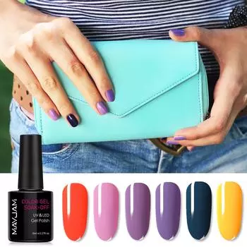 MAYJAM 8 мл УФ-гель для ногтей долговечный сексуальный лак для ногтей гель для красоты ногтей DIY маникюрный салон Macaroon цветная серия гель для ногтей женская мода уход за ногтями
