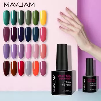 MAYJAM 8 мл замачиваемый лак для ногтей гель-лак для дизайна ногтей 2022 женский модный красочный лак для ногтей украшение для ногтей УФ-светодиодный гель для ногтей
