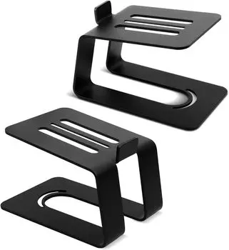 MAYQMAY BQKOZFIN Маленькая стойка для динамиков Настольная стойка для динамиков Черный комплект стойка/стойка [1 2]