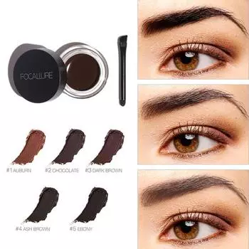 Мазь-гель для окрашивания теней для бровей с кисточкой для макияжа