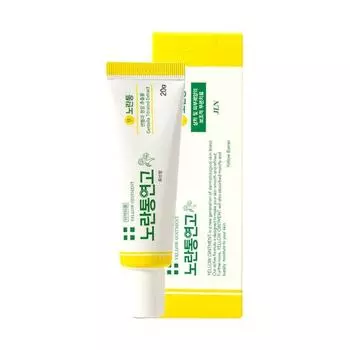 Мазь желтого цвета, средство для удаления следов от ран до появления шрамов от угревой сыпи, один предмет