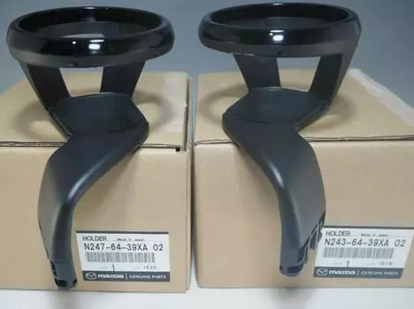 Mazda Genuine MX-5 Miata ND Drink Cup Holder Left Right set Black N243-64-39XA02