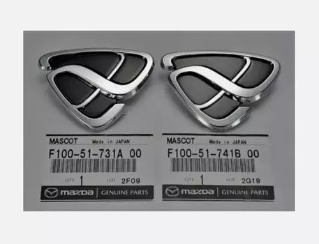 MAZDA RX-7 FD3S Efini Badge Emblem Front Rear Pairs Set Black OEM New Genuine