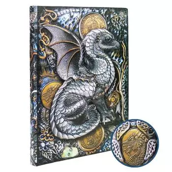 Mazeran 3D Dragon 3D Dragon PU кожа тиснение A5 горизонтальная линия школьные заметки предметы ручной работы блокнот, книга, материал, блокнот, канцелярские принадлежности,