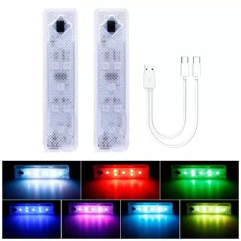 MAZERO Car Door LED Welcome Light, Magnet, Curtain Lamp, Sensor Light, Multi Color Switching,