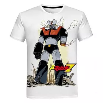 Mazinger Z графические футболки летняя мужская одежда футболка большого размера с круглым вырезом модная уличная одежда с короткими рукавами в стиле Харадзюку футболки XXXL