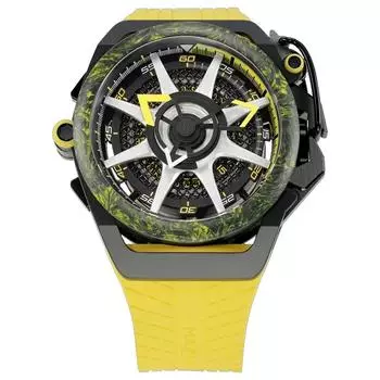 Mazzucato Rim Monza Реверсивный хронограф с двойным циферблатом Автоматические мужские часы F1-YWBLK чёрный