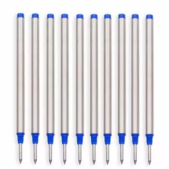 MB Pen Compatible Water Based Rollerball Pen For Rollerball Pens with Cap Medium Nib 10 Pieces Blue - - 0.7mm - синий