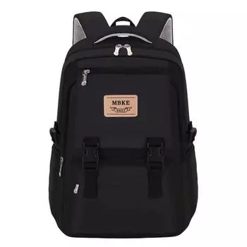 Mbke Letter Pattern Student Backpack Breathable Lightweight Schoolbag Design