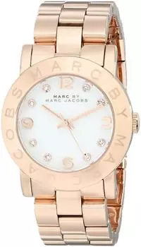 MBM3077 Marc Jacobs Army Watch Корпус из нержавеющей стали Браслет из нержавеющей стали Белый циферблат Кварцевый механизм Устойчивое к царапинам минеральное стекло 3ATM 30m