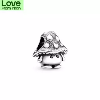 Mc подлинный винтажный серебряный гриб собака сердце объятия ангел бусины подходят модные подвески браслет для женщин новые ювелирные изделия своими руками 18cm