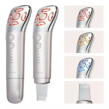 MCAura Устройство для красоты лица Novalift Устройство для ухода за лицом 3-цветный светодиодный светильник Эстетическая ЭМС Микротоковая ультразвуковая вибрация Очистка пор кожи