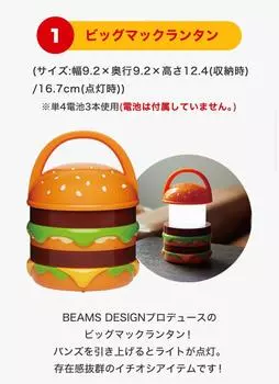 McDonald s 2025 Japan Lucky Bag Big Mac Lantern BEAMS DESIGN New