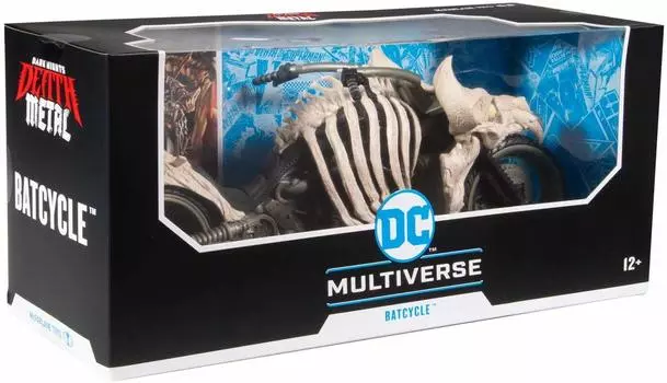 McFARLANE TOYS 2020 DC MULTIVERSE 7-дюймовая фигурка Deluxe Vehicle BATCYCLE KNIGHTS DEATH McFarlane DC MV Batman Bike (ТЕМНЫЙ МЕТАЛЛ) [Элемент] белый