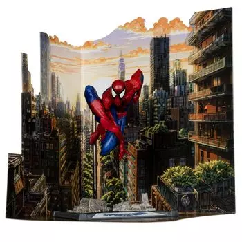 McFarlane Toys Marvel Scale Pose Figure with Scene - Spider-Man 110 (Spider-Man #6)