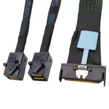 MCIO 8i 74P Slimline SAS-2-SFF-8643 Кабель 0,8 м Серверный адаптер PCIE5.0