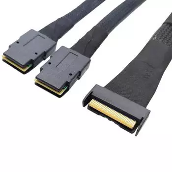 MCIO X8 MCIO 8i(74П) К двойному кабелю SFF-8087 Кабель-адаптер сервера PCIE5.0