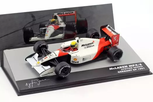 McLaren Honda F1 1991 German GP Ayrton Senna MCLAREN AYRTON SENA Mini Car 1/43 MP4/6 [Item]