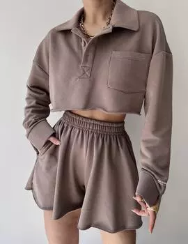 MCLLCTN Dublin Grey Серые укороченные шорты